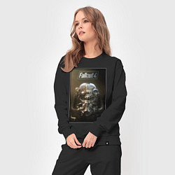 Костюм хлопковый женский Fallout armour poster, цвет: черный — фото 2