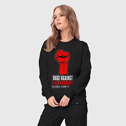 Костюм хлопковый женский Rage against the machine - fist, цвет: черный — фото 2