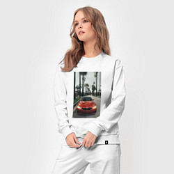 Костюм хлопковый женский Современные машины, цвет: белый — фото 2