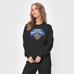 Костюм хлопковый женский Basketball team, цвет: черный — фото 2