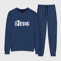Костюм хлопковый женский Depeche Mode - personal jesus logo, цвет: тёмно-синий