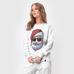 Костюм хлопковый женский Хипстер Санта, цвет: белый — фото 2