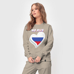 Костюм хлопковый женский 48 регион Липецкая область, цвет: миндальный — фото 2