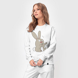 Костюм хлопковый женский Funny bunny, цвет: белый — фото 2