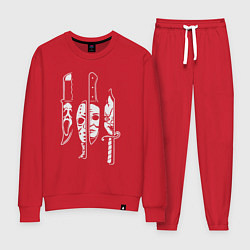 Костюм хлопковый женский Horror killers, цвет: красный