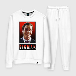 Костюм хлопковый женский Sigman, цвет: белый