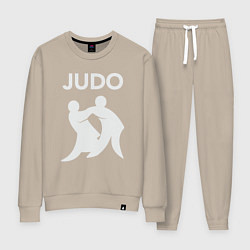 Костюм хлопковый женский Warriors judo, цвет: миндальный