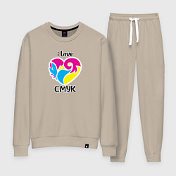 Женский костюм I love cmyk