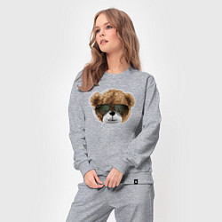 Костюм хлопковый женский Плюшевый медведь stay relax, цвет: меланж — фото 2