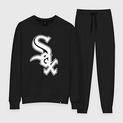 Костюм хлопковый женский Chicago white sox - baseball, цвет: черный