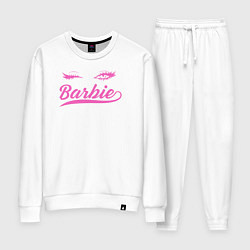 Костюм хлопковый женский Barbie blink, цвет: белый