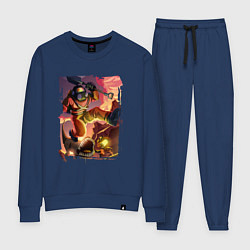 Костюм хлопковый женский Lethal Сompany: Running Fugu, цвет: тёмно-синий