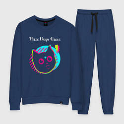 Костюм хлопковый женский Three Days Grace rock star cat, цвет: тёмно-синий