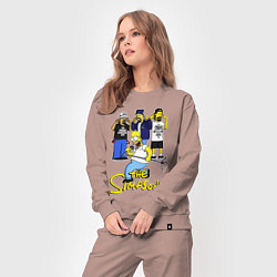 Костюм хлопковый женский Simpsons - Cypress hill, цвет: пыльно-розовый — фото 2