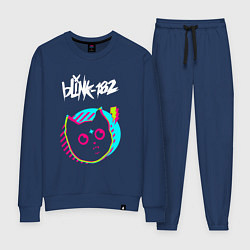 Костюм хлопковый женский Blink 182 rock star cat, цвет: тёмно-синий
