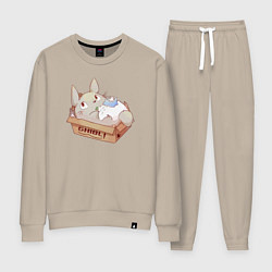 Костюм хлопковый женский Ghibli Totoro, цвет: миндальный