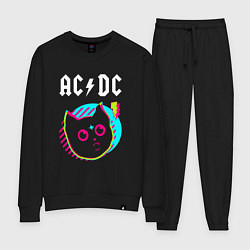 Костюм хлопковый женский AC DC rock star cat, цвет: черный