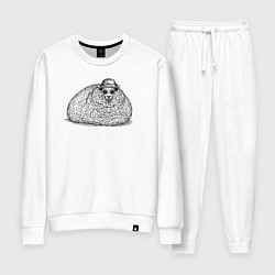 Костюм хлопковый женский Овечка в панаме, цвет: белый