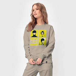 Костюм хлопковый женский Solo leveling The best hunting team, цвет: миндальный — фото 2