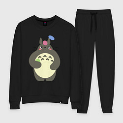 Костюм хлопковый женский Totoro game, цвет: черный