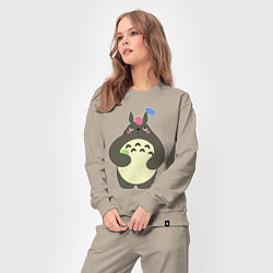Костюм хлопковый женский Totoro game, цвет: миндальный — фото 2