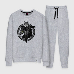 Костюм хлопковый женский Волки одина и боевой клинок, цвет: меланж