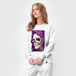 Костюм хлопковый женский Violet death, цвет: белый — фото 2