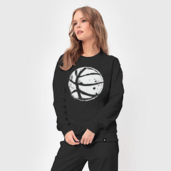 Костюм хлопковый женский Basket balls, цвет: черный — фото 2