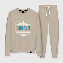 Костюм хлопковый женский Brooklyn city, цвет: миндальный