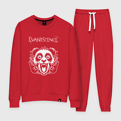 Костюм хлопковый женский Evanescence rock panda, цвет: красный
