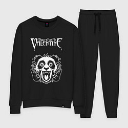 Костюм хлопковый женский Bullet For My Valentine rock panda, цвет: черный