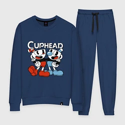 Костюм хлопковый женский Cuphead and Mugman, цвет: тёмно-синий