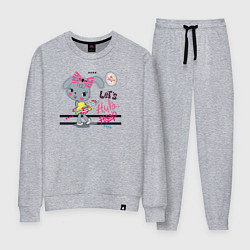 Костюм хлопковый женский Lets hula hoop, цвет: меланж