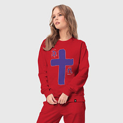Костюм хлопковый женский Depeche Mode - sofad cross, цвет: красный — фото 2
