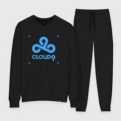 Костюм хлопковый женский Cloud9 - tecnic blue, цвет: черный