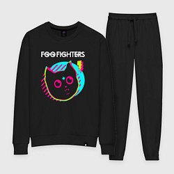 Костюм хлопковый женский Foo Fighters rock star cat, цвет: черный