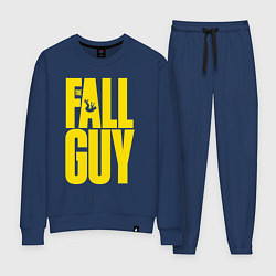 Костюм хлопковый женский The fall guy logo, цвет: тёмно-синий