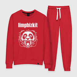 Костюм хлопковый женский Limp Bizkit rock panda, цвет: красный