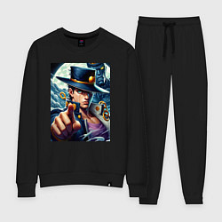 Костюм хлопковый женский Jojo and his new stand ai art fantasy, цвет: черный