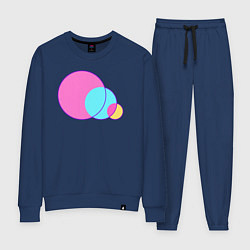 Костюм хлопковый женский Три пересеченных круга, цвет: тёмно-синий