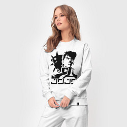 Костюм хлопковый женский JoJo Bizarre Adventure - ai art, цвет: белый — фото 2