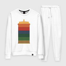 Костюм хлопковый женский Tardis colors, цвет: белый