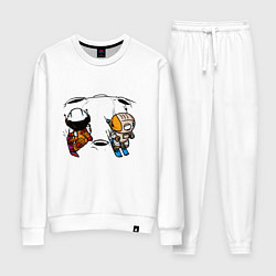 Костюм хлопковый женский Лунная гонка, цвет: белый