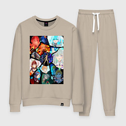 Костюм хлопковый женский Re:Zero Субару Нацуки, цвет: миндальный