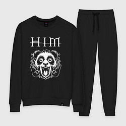 Костюм хлопковый женский HIM rock panda, цвет: черный