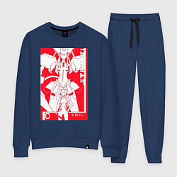 Костюм хлопковый женский Зеро Ту с Франксом, цвет: тёмно-синий