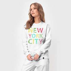 Костюм хлопковый женский New York city colors, цвет: белый — фото 2