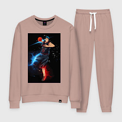 Костюм хлопковый женский Баскетбол Куроко Дайки Аоминэ, цвет: пыльно-розовый