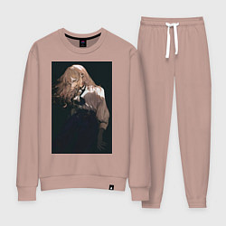 Костюм хлопковый женский Ведьма и чудовище Гидо, цвет: пыльно-розовый