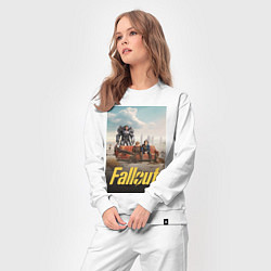 Костюм хлопковый женский Фоллаут на диване, цвет: белый — фото 2